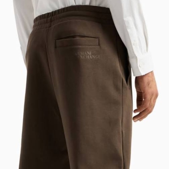 A|X Armani Exchange Men's Regular-Fit Eagle Logo Black Olive Joggers ~ Size M - Picture 2 of 11